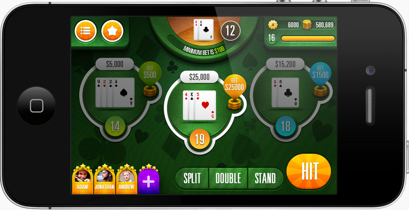 Blackjack for smartphones